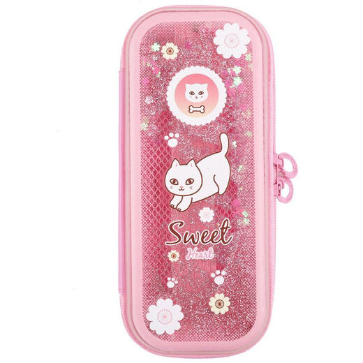 Little Pin Case with Oil Quicksand Pen Case Cartoon TPU Student Pencil Case Children's Pencil Case A New Style 3899-3 Pink Unicorn