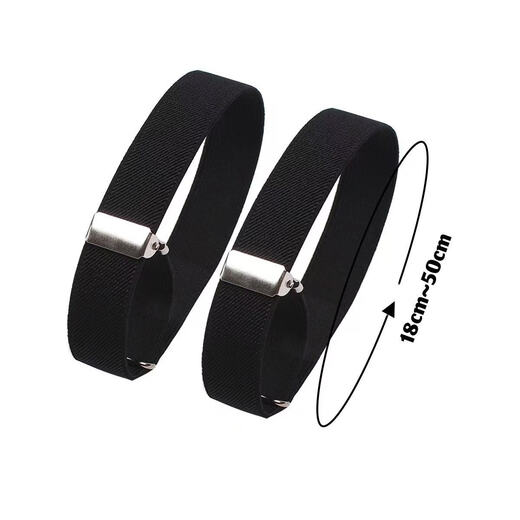 Robertson Sleeve Cuffs Shirt Sleeve Cuffs Arm Cuffs Armbands Sleeve Bands Men's and Women's Shirts Elastic Elastic Sleeve Ring Button Bartender Arm Cuffs Pressed Sleeves Shirt Sleeve Cuffs Black 1 Pair