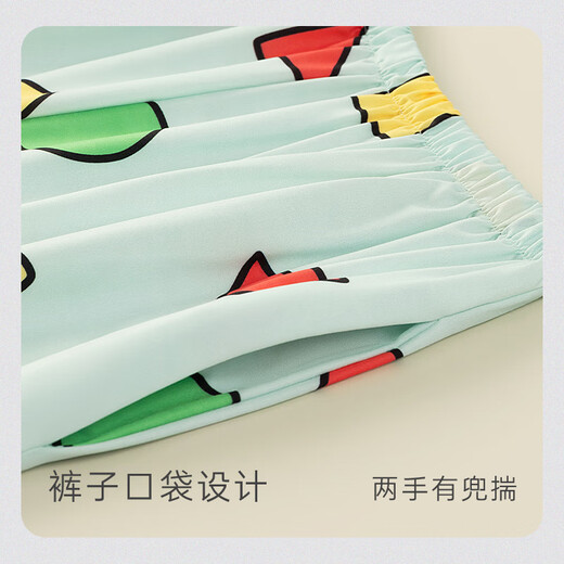 Gong Die 3-piece set Crayon Shin-chan couple pajamas summer short-sleeved trousers men and women same style home wear set