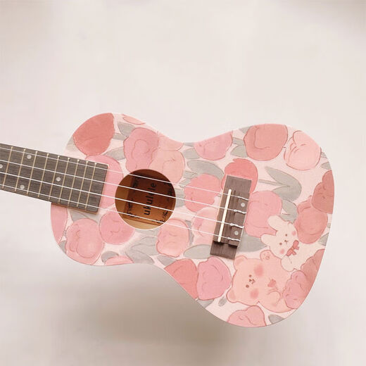 
OTHER high-value 21-inch entry-level beginner cute ukulele boys and girls small guitar children 23-inch musical instrument Tulip bear model 23-inch