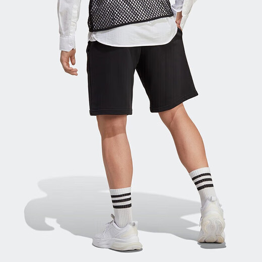 Adidas shorts men's pants summer new style cropped pants running fitness pants training comfortable breathable casual pants sweatpants IC9756/black M