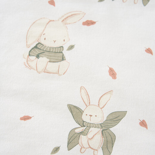 
Tongtai (TONGTAI) baby bag quilt with newborn quilt pure cotton quilt 0-6 months old baby thickened cotton quilt with full moon 100 days of carving blanket Green rabbit (Autumn and winter thickened 0-15C) 90x90cm