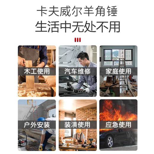 Kraftwell steel pipe handle claw hammer woodworking hammer claw hammer hammer hammer nail household hammer industrial grade hammer claw hammer 16oz 500g HA4002D