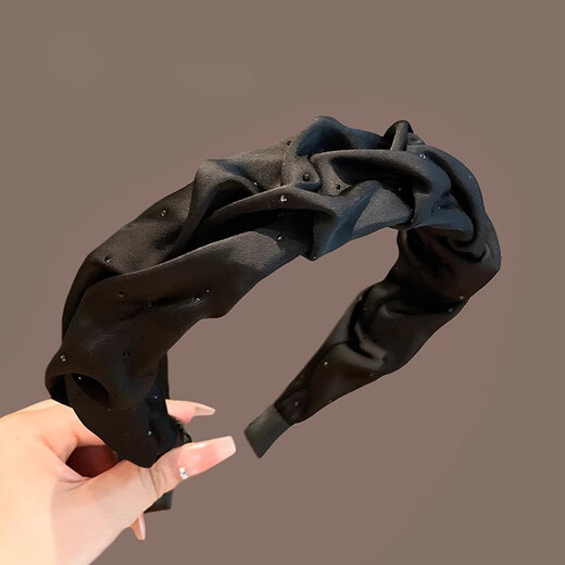 Kamalun (KAMALUN) starry sky pleated headband women's high-end outing headwear high skull headband showing face small pressure hairpin Valentine's Day gift starry sky pleated headband + brand gift box