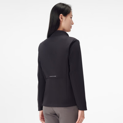 Pelliot (Pelliot) Weichschalenjacke für Frauen Outdoor Wanderanzug Ständer Slim Windproof plus samische Jacke für Frauen Stil Twilight Black S