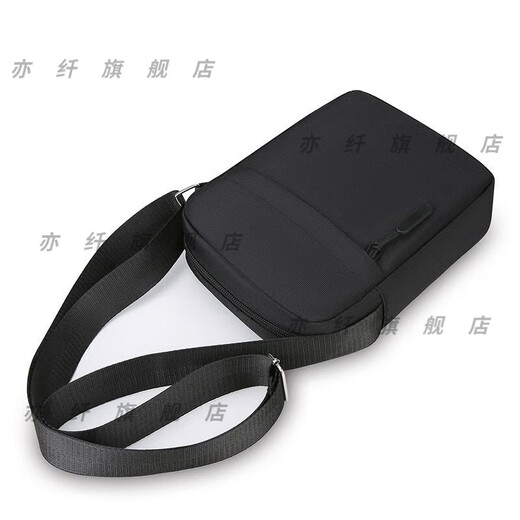 Qumuye's new men's crossbody bag waterproof Oxford cloth shoulder bag multi-compartment vertical mobile phone bag casual lightweight small backpack gray