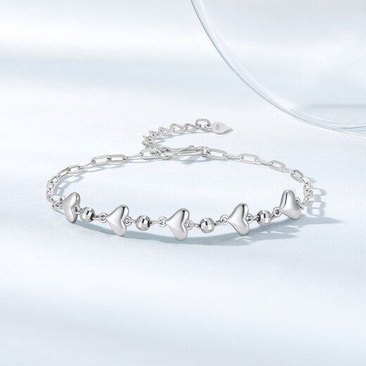 Chao Acer Sparkling Love Beads Platinum Bracelet PT950 Hand Jewelry Stacked Birthday Gift for Women Price Chain length is about 16cm+, including labor cost 590 yuan 5.85g