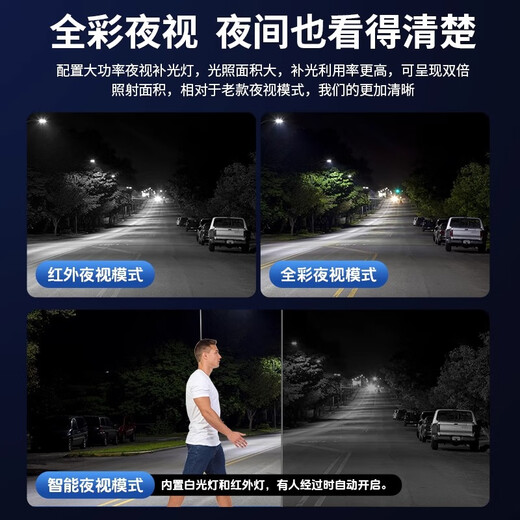 Sorret 4g solar camera outdoor networkless powerless high-definition wireless monitor for home use 360 ​​degrees without dead angles without internet wifi with night vision panoramic mobile phone remote outdoor solar 4G (no network required + always free traffic) 30-day loop video card