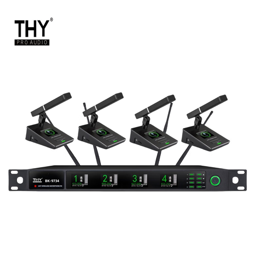 THY PRO AUDIO真分集远距离1拖4话筒/头戴/会议/手持/领夹话筒BK-9734 套 1拖4会议话筒(方咪头）BK-9734