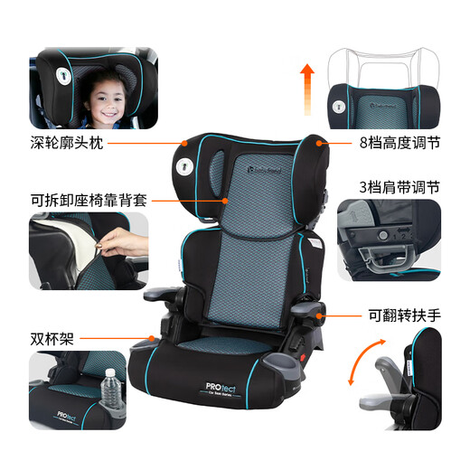 Baby trend U.S. imported TOP2 brand child safety seat for car use for infants aged 4-13 years old, baby car reclining seat