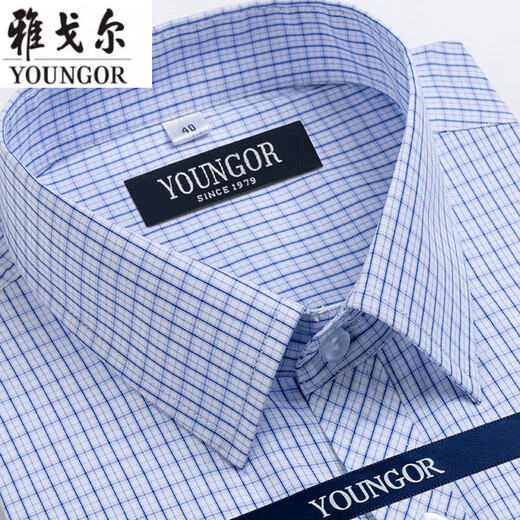 Yager Flaggschiff offizielles Geschäft Shirt Herren kurzärmelige Sommer Dünne Herren-Zoll-Hemd mit mittlerem Alter.
