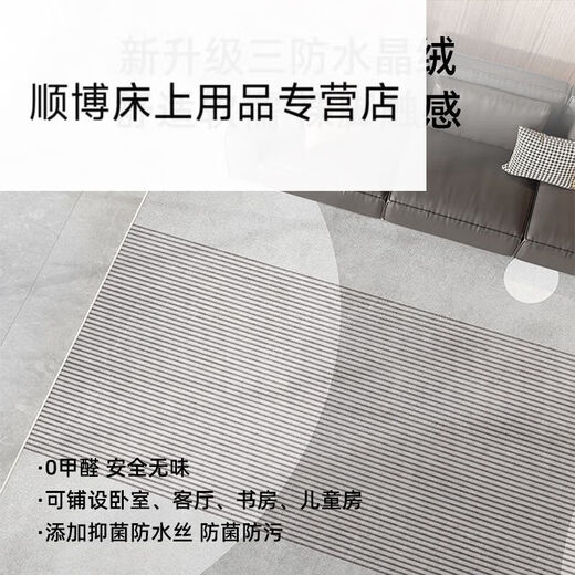 温诗欧地毯客厅2024新款轻奢沙发地垫免洗可擦房间卧室家用茶几毯厚 现代15601 1件 180*280CM(升级加厚款易打理