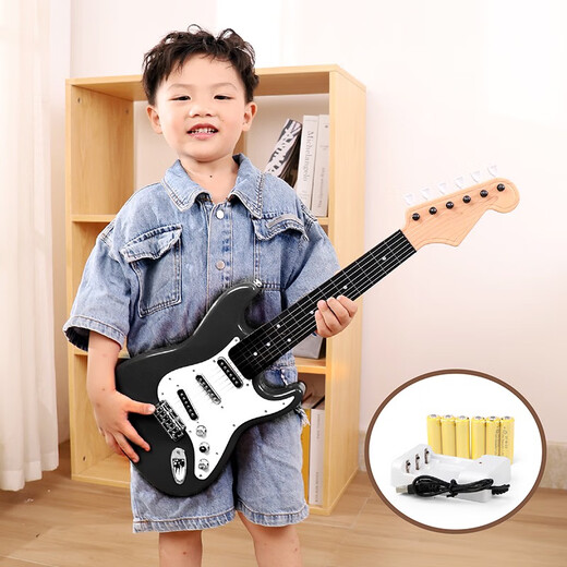 Les enfants de grande taille peuvent jouer des garçons et des filles simulées ukulélé de guitare électronique jouet music instrument de musique débutant guitare électronique rouge passionnée