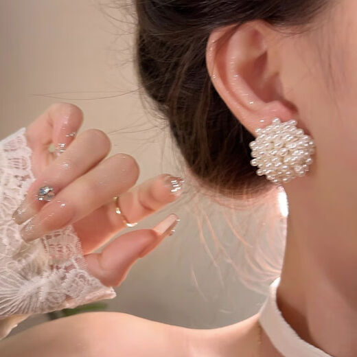 Fan Shengyu Pearl Flower Earrings High-end French Style Earrings 2025 New Hot Style Earrings Chinese Valentine's Day Gift Pearl Flower Earrings