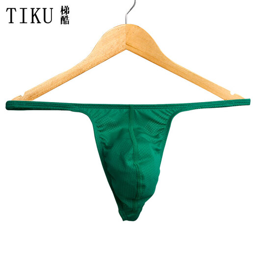 Ladder Cool 2025 New Ladder Cool Men's Sexy T-Pants Stretch Ice Silk Breathable Mesh Thin Belt Seamless Invisible T-Pants Summer Green 1 Pair M 2.0-2.3 Feet