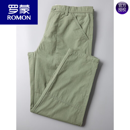 Romon Casual Hosen Herren Sommer Reine Baumwolle Weitbein Hosen Lose geradlinige japanische Haremhose Herren lässige Hosen vielseitige Arbeitshose 6626 Grau 28