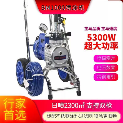 XMSJ Sprayer sin aire de alta presión personalizado Alta potencia Multifunción Cubra de pintura para el hogar Pintor de látex Sprayer 9902F Sprayer 4800W Configuración de una sola pistola