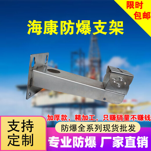海康DS-1704ZJ同款防爆摄像机支架6222F-IS壁装防爆不锈钢支架 支架(含鸭嘴)