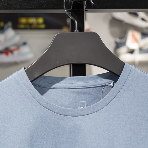 Li-Ning-Kurzärmel-T-Shirt für Männer 2025 Sommer Neue Honor-Serie Rundes Hals gestrickt Top Sportswear ATSV693 Graublau ATSV693-4 S