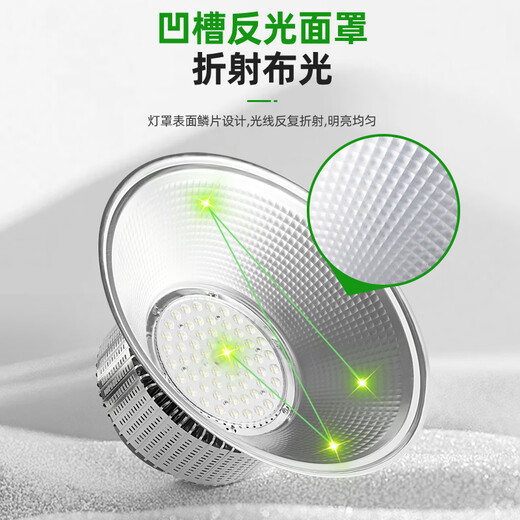 Biuyum led industrial and mining lamp factory lamp factory chandelier workshop lighting lamp warehouse lamp high power hanging chain industrial lamp 300w white light