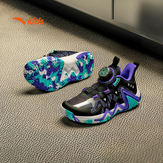 ANTA children's sports shoes boys 2026 spring wear-resistant cushioning knob reverse scale basketball shoes A12519930K