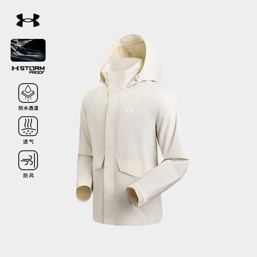 Under Armour UA Offiziell 2025 Frühling Neue Jacke Jacke winddichte wasserdichte und feuchtigkeitsdurchlässige Sport-Softschalenjacke für Männer und Frauen Manmu Black S
