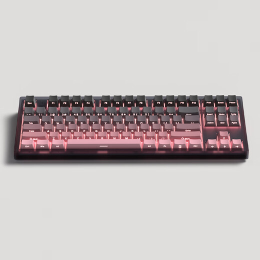 腹灵（FL·ESPORTS）MK870 黑莓侧刻 机械键盘 有线无线蓝牙客制化电竞办公静音轴 黑曜石 极昼侧刻 茶轴 x 三模(有线无线蓝牙)