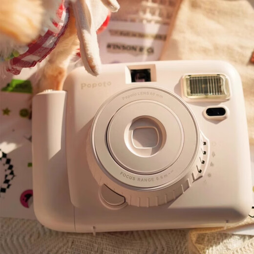 POPOTO instant camera one-time imaging MINI photo paper instant school gift camera commemorative ccd student camera Yunduo white instant + full accessories + 10 pieces of Fuji mini photo paper
