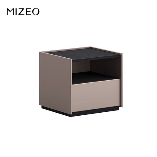 MIZEO 意式极简烟熏色床头柜现代简约网红ins风卧室床边柜 设计师 T11150*50*47cm烟熏色
