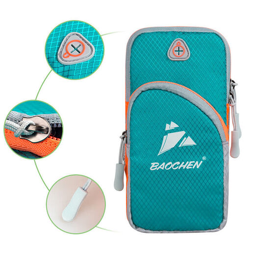 Chaosihui running mobile phone arm bag fitness sports equipment unisex arm strap wrist bag mobile phone arm bag storage bag blue diamond pattern