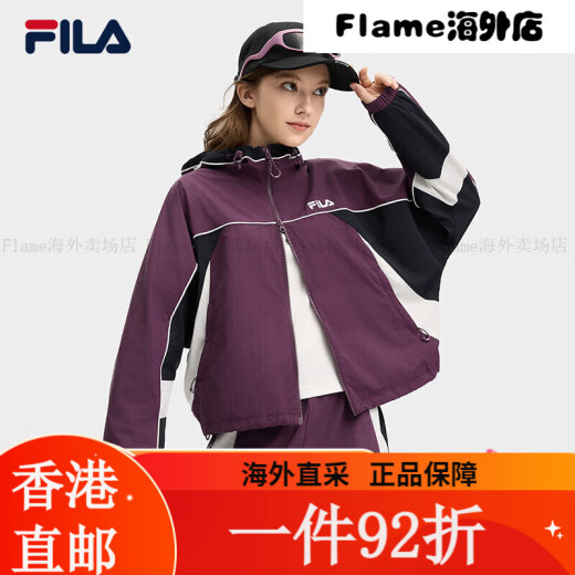 
FILA FILA official women's woven jacket 2025 spring new fashion casual loose color combination XS155/76A/XS all size