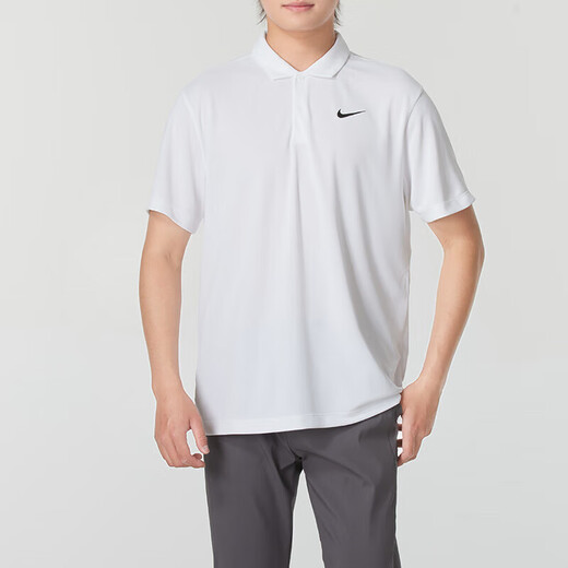 Nike (Nike) Schnelltrocknendes Olo-Shirt-Revers-Kurzärmel-Sommersport-T-Shirt Atmungsaktives Tennis-Tennis-Tennis weiß FN3895-100 reines Baumwollstrick lose und transparent S 100-120jin [Jin gleich 0,5 kg]