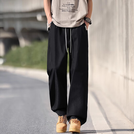 JEEP SPIRIT夏季直筒休闲裤男士宽松潮流百搭冰爽透气青少年运动长裤子 CJ6636军绿 4XL