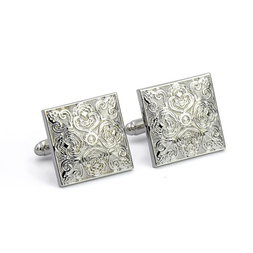 Nosskiss Klassische und exquisite gemusterte Metallmanschettenknöpfe für französische Hemdhemdhemdhemdhunger -Nägel Cufflinks klassisch gemusterte Manschettenknöpfe