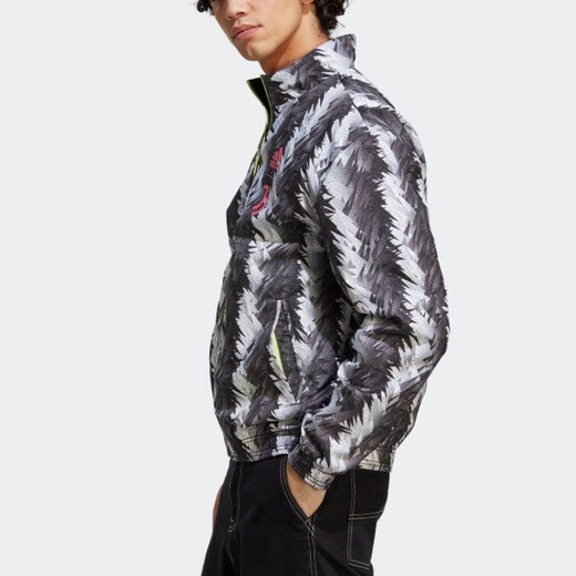 adidas two-sided stand-up collar jacket men's black black XS