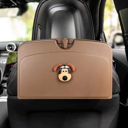 Chuangjingxin elige una mesa de mesa de automóvil pequeña de calidad alemana asiento trasero del asiento trasero del asiento trasero del asiento trasero de almacenamiento para el asiento de automóvil para el asiento de automóvil silla piloto de la mesa del perro marrón marrón