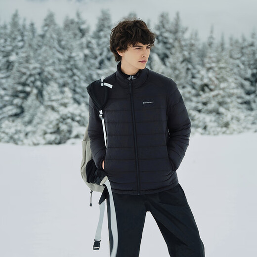 Tambor Down Jacket Men's Short Stand Collar Autumn and Winter Versatile Warm Jacket Liner TA5330257D Black 185