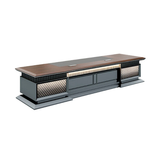 New Chinese-style office desk, boss desk, light luxury and elegant executive desk, high-end office furniture, chairman and president desk complete set, 2.8m boss desk