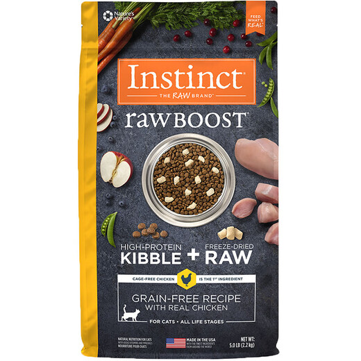 INSTINCT Bailey Fresh Healthy Ideal Body Low Calorie and Low Fat Grain-Free Chicken Freeze-dried into Kitten Whole Cat Food Fresh Chicken Weight Control 10 lbs (After 25 Years) 0g Double Label Anti-Counterfeiting