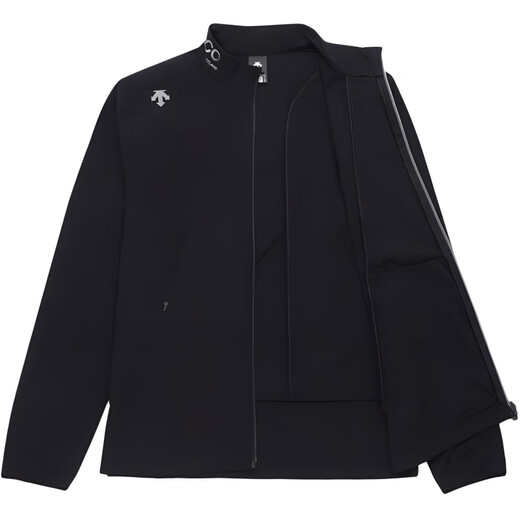 
DESCENTE solid color stand collar long sleeve jacket uniform for men and women white 110