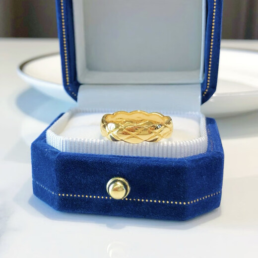 YINXIANGRONG Gold Couple Diamond Ring A pair of men's and women's models 999 pure gold 520 Valentine's Day gift for girlfriend and wife Diamond ring No. 18 ring about 1.55g