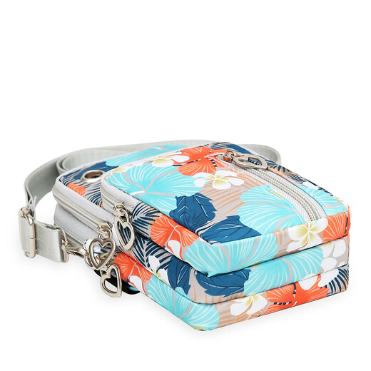 Prairie Carving Mobile Phone Bag Women's Crossbody Mini Small Bag Arm Bag Summer Cloth Mobile Phone Bag Vertical Hanging Neck Portable Wrist Coin Purse Tropical Style