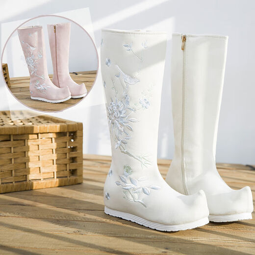 Geufan 9859 Menschen sammeln Hanfu Frauenseife Stiefel Alte Kostümstiefel für Frauen in der inneren Höhe der Frauen in der inneren Höhe.