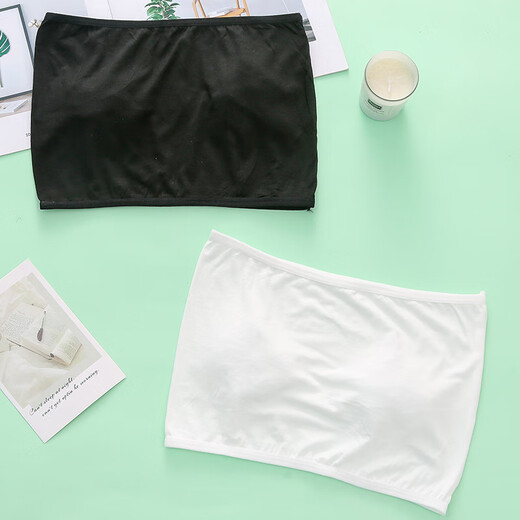 Modal anti-exposure tube top single layer small underwear strapless underwear one-shoulder bottoming bra large size thin white -K15# one size fits all (recommended 60-95Jin Jin is equal to 0.5 kg)
