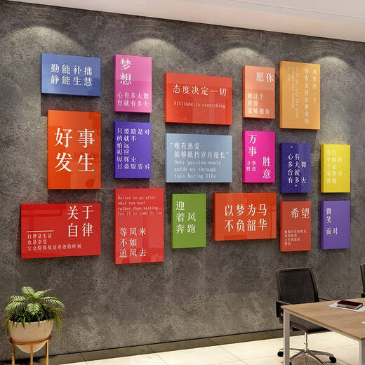 
Yonghuan Office Wall Decoration Inspirational Slogan Corporate Atmosphere Decoration Company Culture Tea Room Image Sticker 15731 Picture Color 0cm*0cm