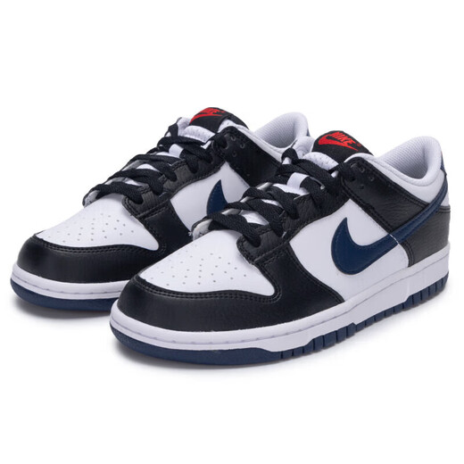 Nike (Nike) Chaussures officielles du magasin de navires de navigation Nouveau style rétro Dunk Low Lightweight Shoes Low Top Fashion Casual Chaussures HJ9202-001 / noir, blanc et bleu / nouvellement lancé 37,5