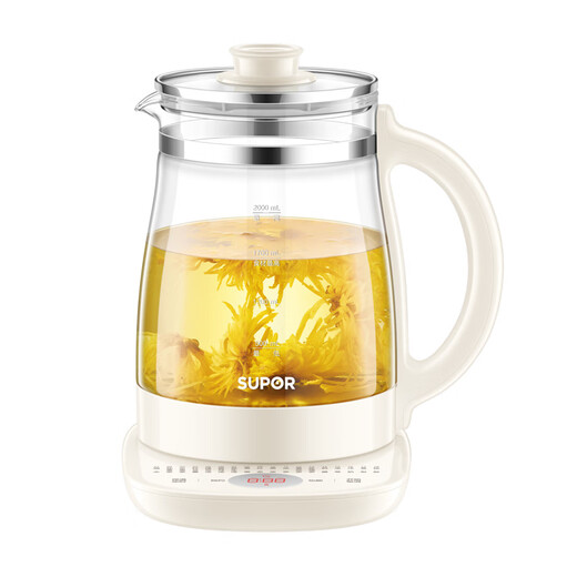 SUPOR 2-liter health pot large-capacity kettle electric kettle teapot all-glass stew kettle integrated thermostatic pot tea pot health flower teapot teapot 2L 304 stainless steel heating plate SW-20YQ68