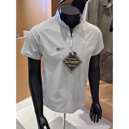 Khaki green half-zip quick-drying short-sleeved men's summer fashion brand cool sports t-shirt outdoor cycling suit polo shirt Khaki green upgraded model has no rival at the same price XL XL one size fits all