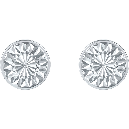 Saturday Fu PT950 platinum earrings female star round simple earrings birthday gift B0920928 about 1.93g one pair