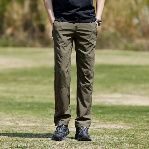 JEEP fashion brand spring and autumn men's casual pants overalls outdoor quick-drying sports trousers military green L